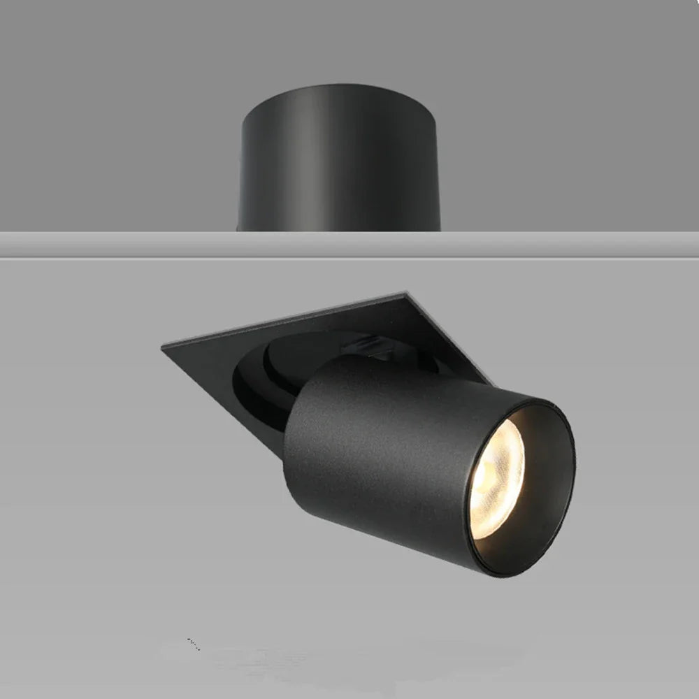 spot encastré led carré télescopique rotation flexible pour maison