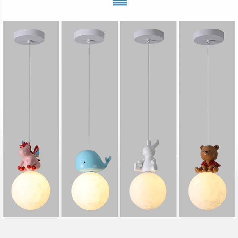suspension design animal pour enfants cheval ours lapin baleine