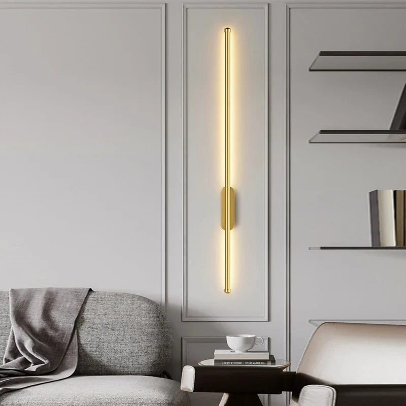 Applique murale LED en or noir
