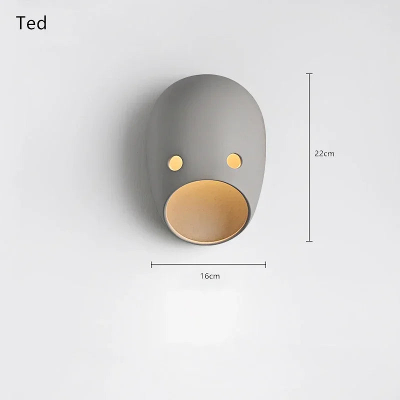 applique murale moderne design néerlandais en résine avec éclairage led