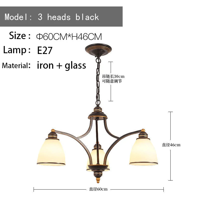 lustre rétro américain pour un éclairage de style campagnard