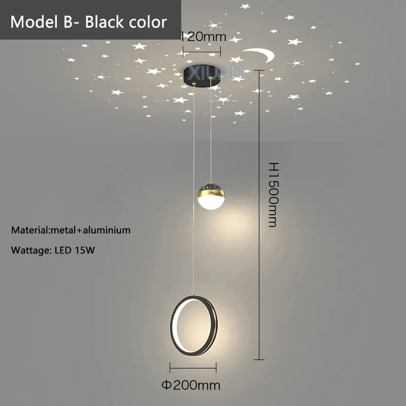 suspension modernes pour éclairage intérieur barre
