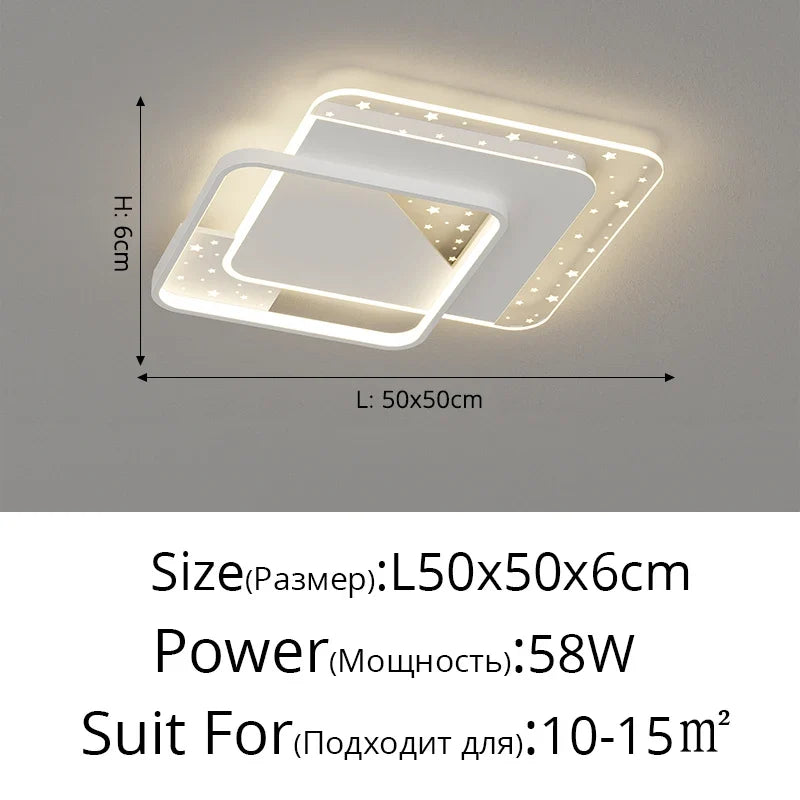 plafonnier moderne à leds pour éclairage intérieur décoratif