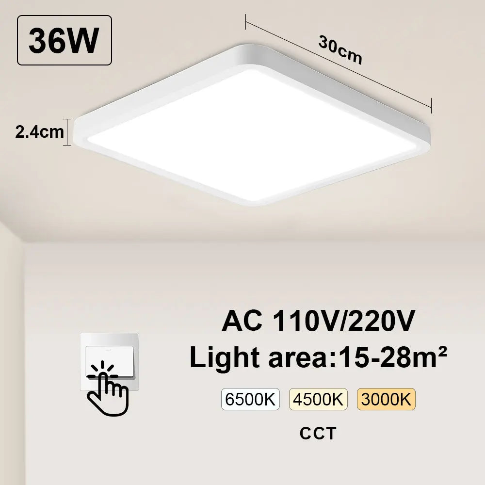 Tuya Smart LED plafonnier App commande vocale Alexa Google télécommande plafonniers carrés salon chambre éclairage