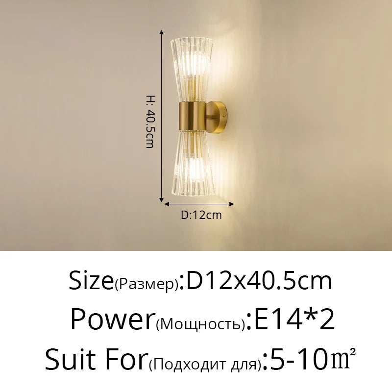 luxe et modernes applique murale en cristal pour hôtel