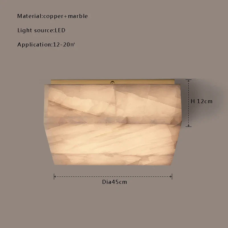 plafonnier led design moderne en marbre naturel haut de gamme
