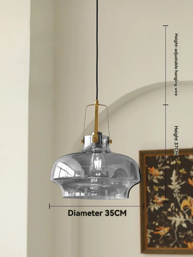 suspension en verre nordique leds décoration moderne