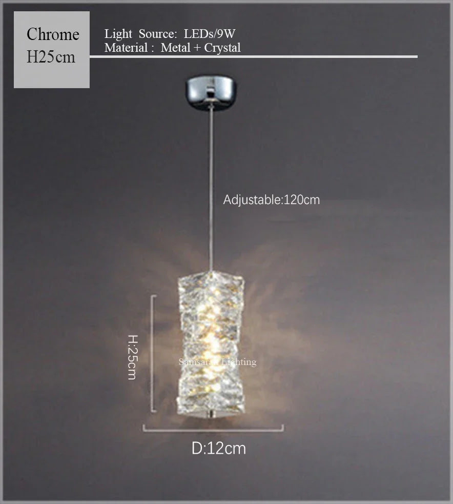 2024 Luxury K9 Crystals Chandelier Led Pendant Lights Steel Luxury Hanging Lamp Fixtures For Home decoration