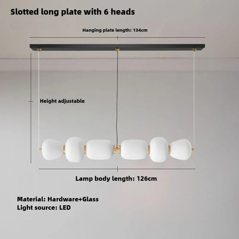 lustre en verre minimaliste moderne pour espaces créatifs et bars