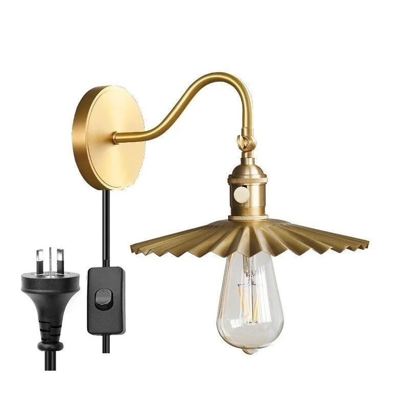 Applique murale cuivre réglable LED moderne