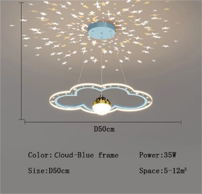 lustre moderne en forme d'étoile pour chambre d'enfant décorative