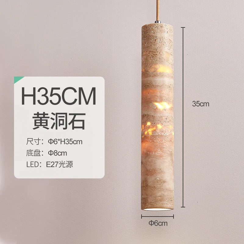 suspension design wabi-sabi en pierre pour ambiance moderne