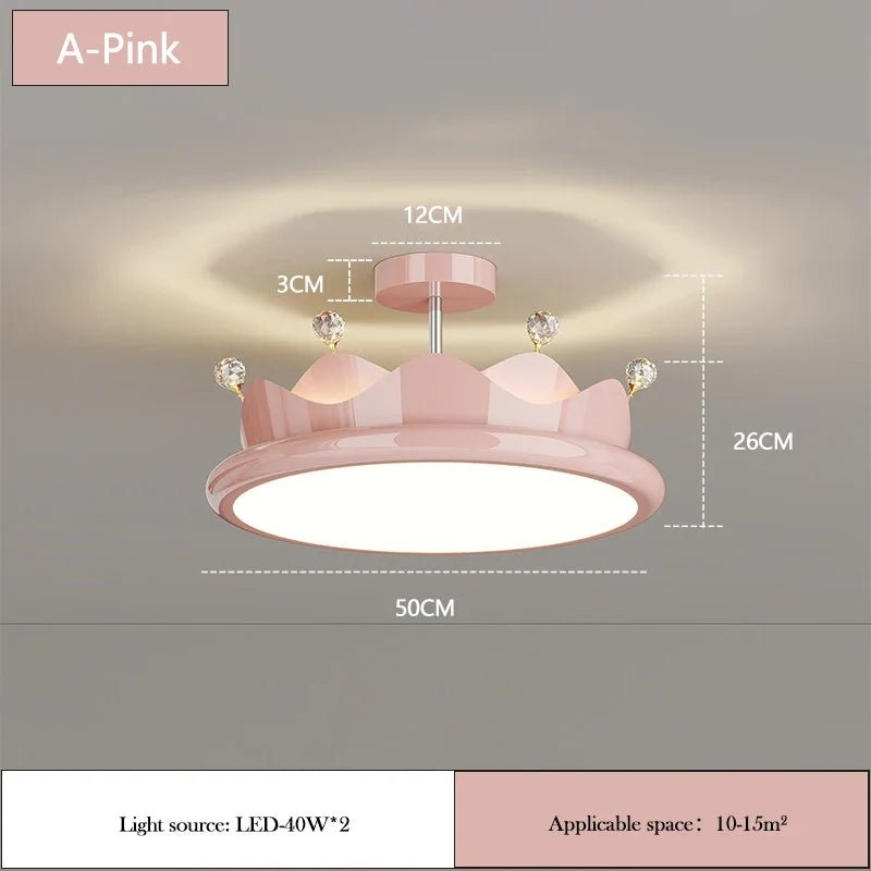 lustre romantique en cristal pour chambre d'enfant princesse