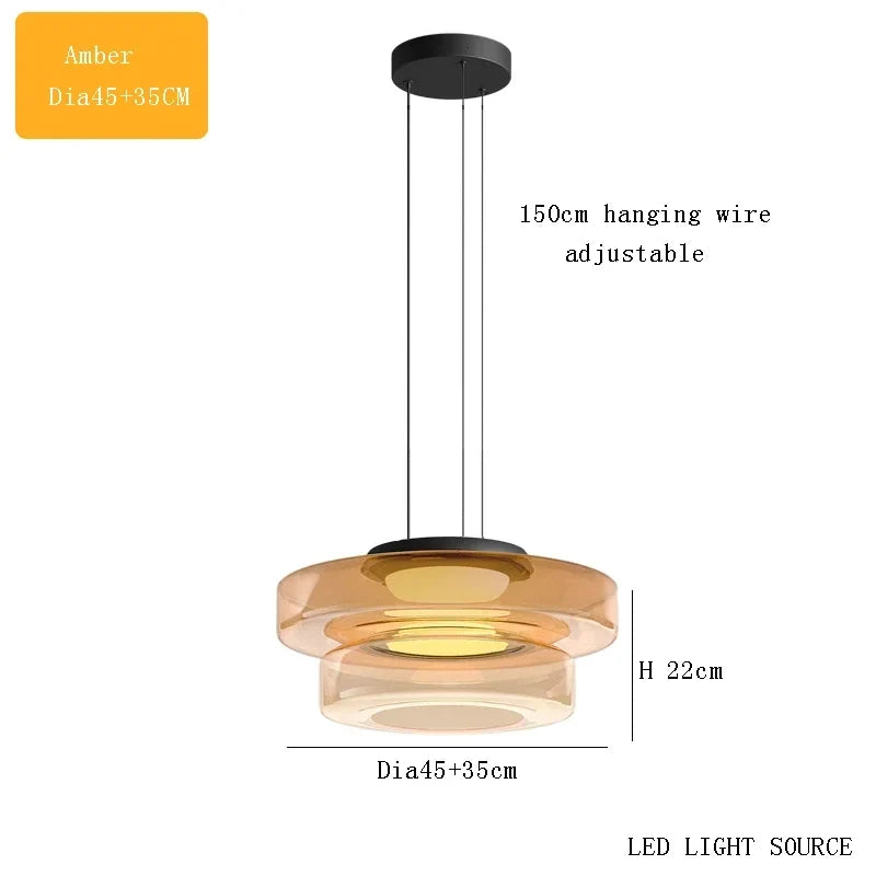 suspension design danois bohème abat-jour en verre pour tables basses