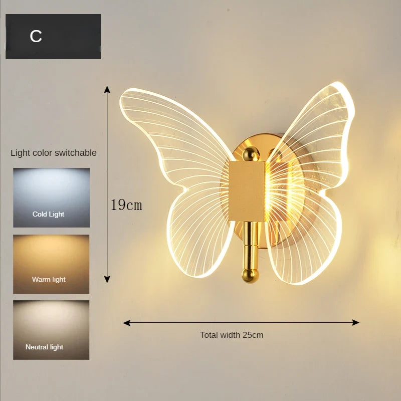 applique murale moderne en acrylique pour décoration intérieure à led