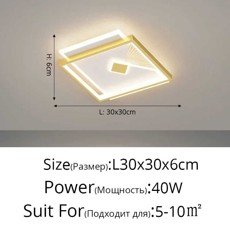 plafonnier moderne en fer forgé avec design géométrique créatif