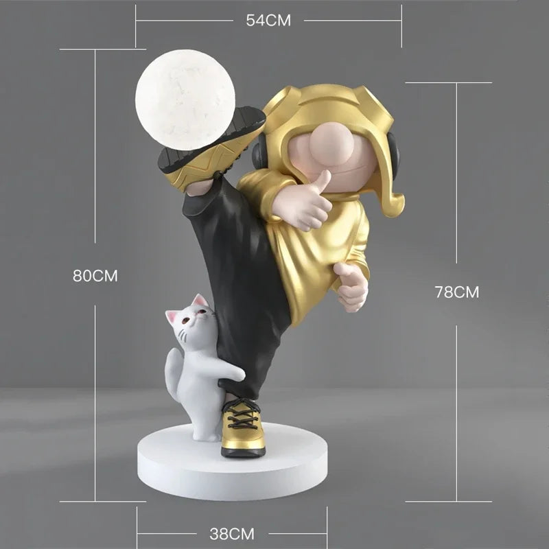 lampe de bureau astronaute sculpture moderne en résine décorative artisanale