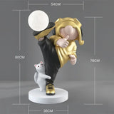 lampe de bureau astronaute sculpture moderne en résine décorative artisanale