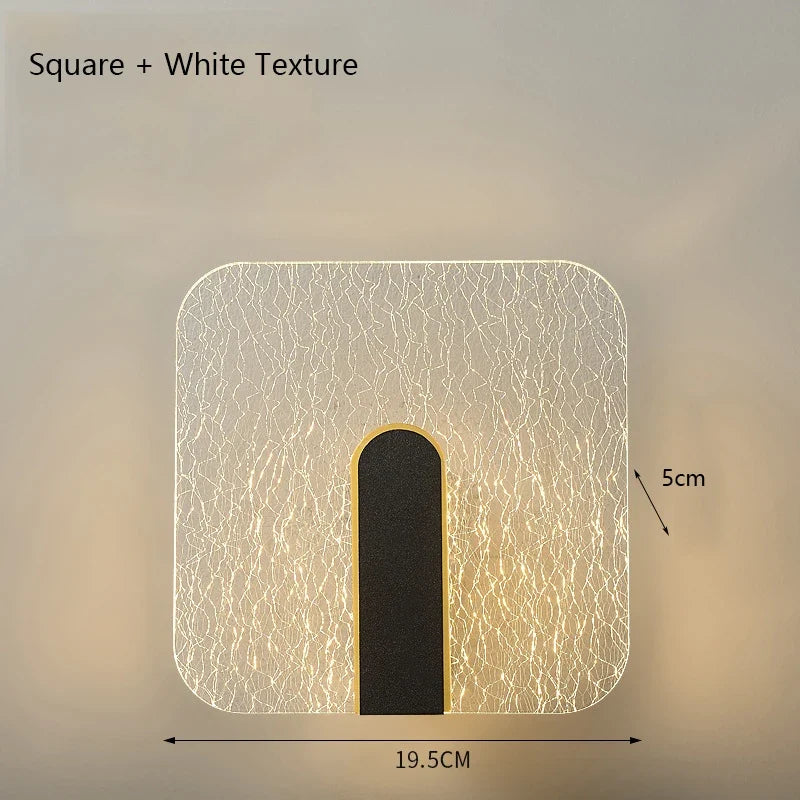 lampe de chevet murale acrylique design moderne motif losange minimaliste