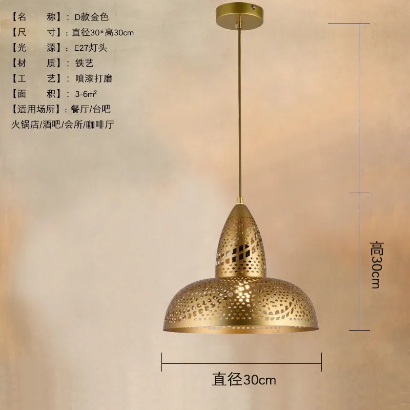 suspension en or design saoudien pour restaurant café et magasin