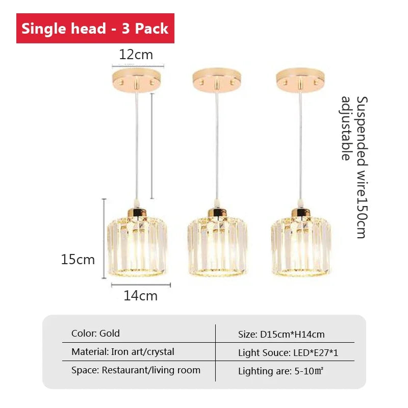 lustre moderne en cristal pour éclairage décoratif élégant