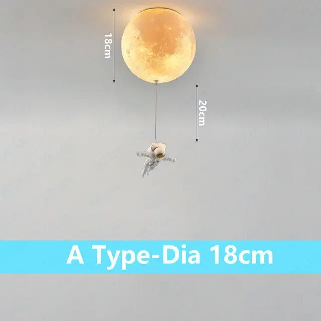 plafonnier lunaire décoratif avec astronaute idéal pour chambre