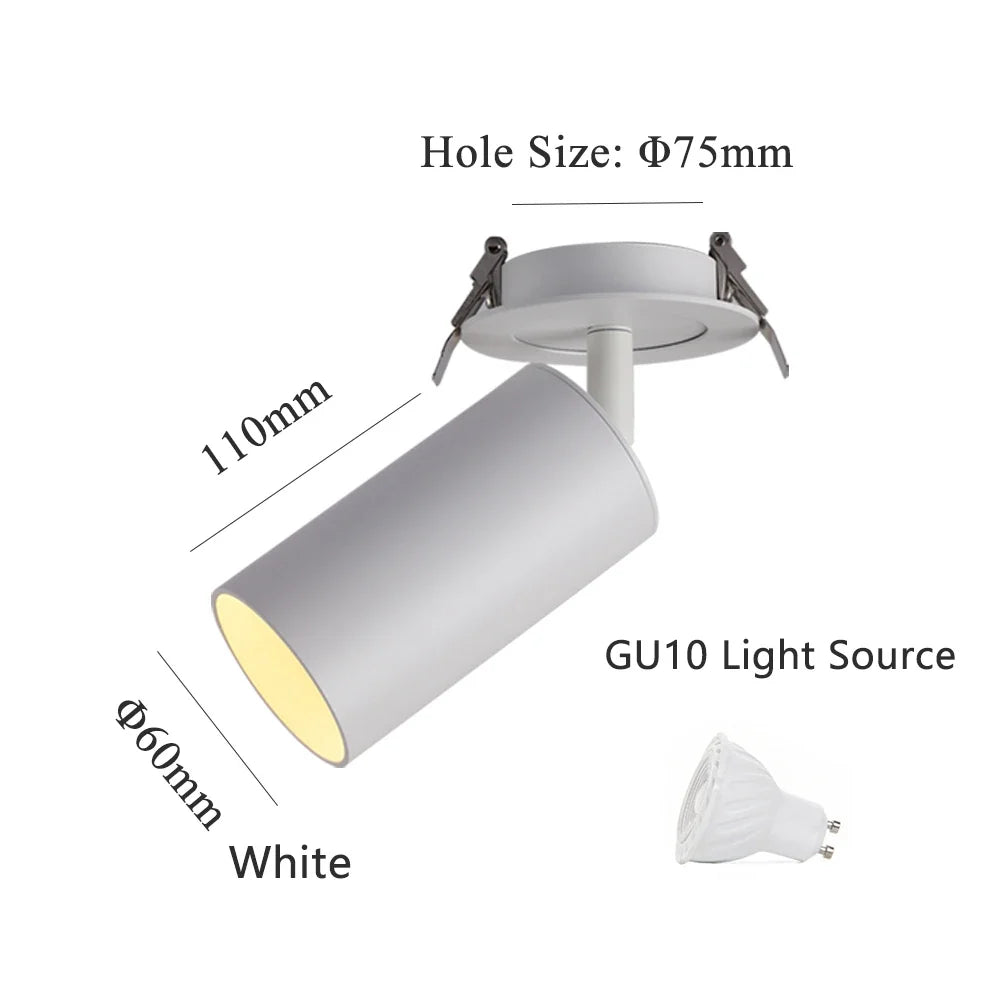 spot de plafond led rotatif à 360° remplaçable vintage