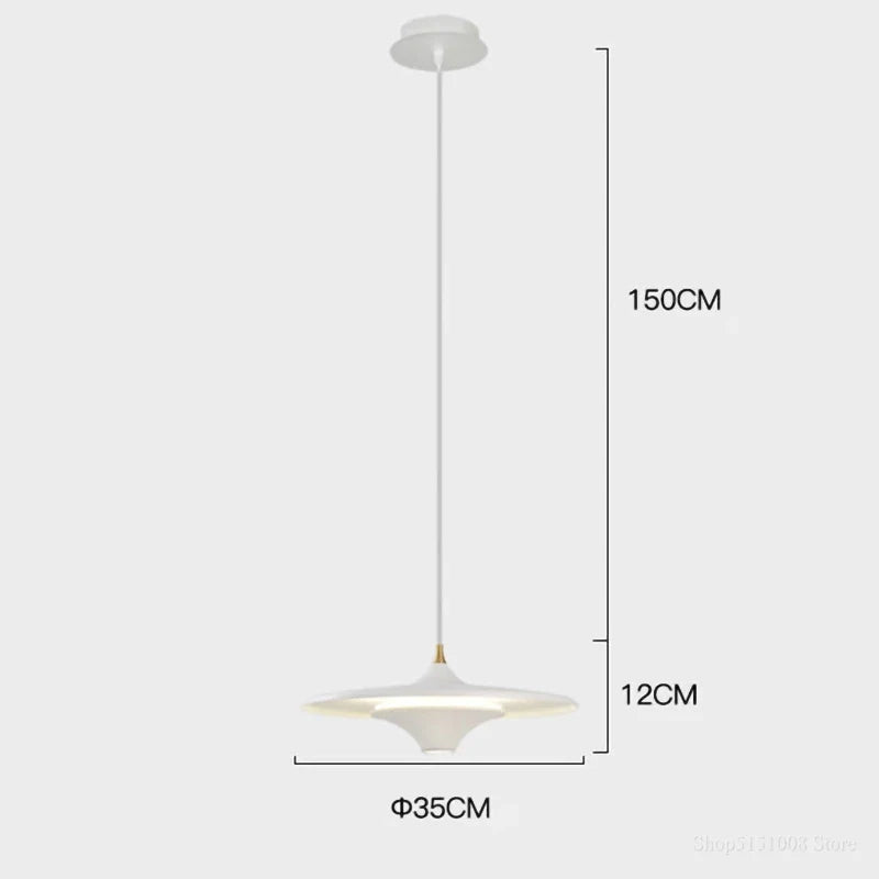 suspension design simple soucoupe volante led intérieur