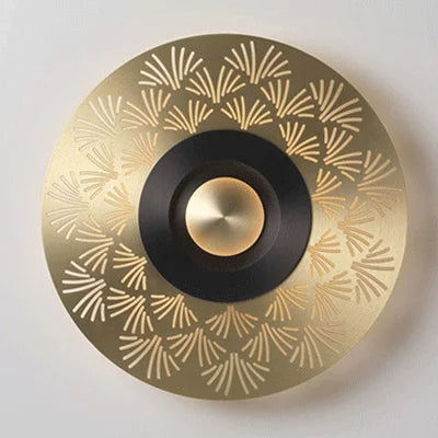 applique murale sculptée en cuivre avec lumières led sisle