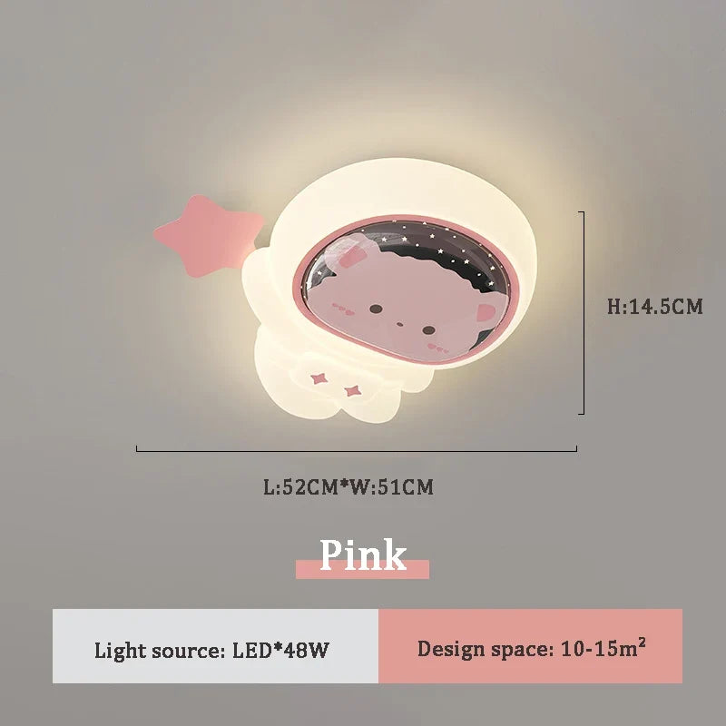 plafonnier mignon pour chambre d'enfant thème astronaute et princesse