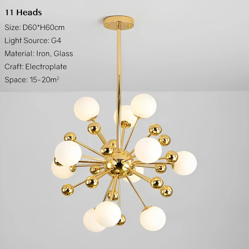 suspension pissenlit en verre pour décoration intérieure moderne