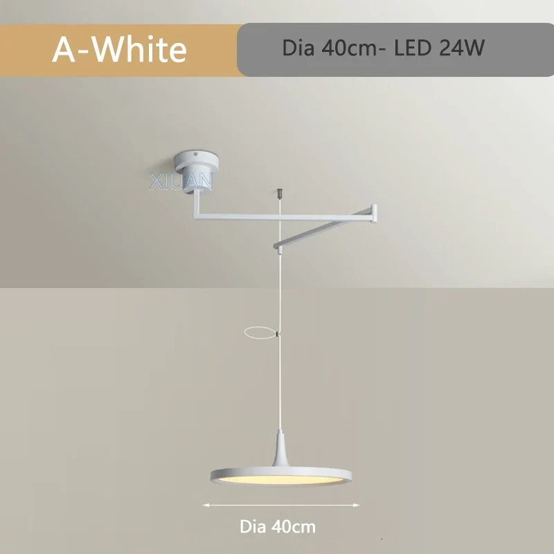 Modern Dining Table Pendant Lamps Swing Arm Hanging Light UFO Chandelier Lamp Restaurant Living Room Bar Kicthen Island Fixture