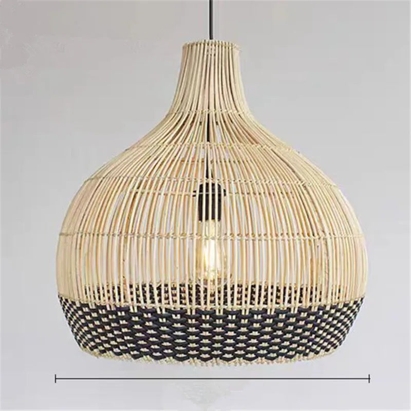 suspension en osier japonais tissée à la main pour décoration intérieure