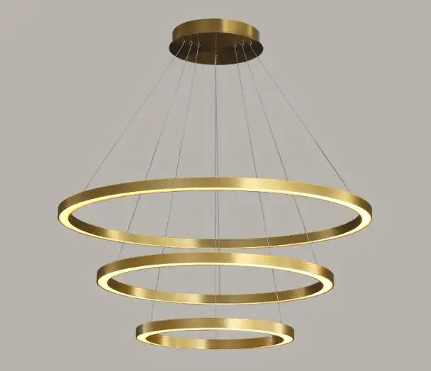 lustre led nordique circulaire pour décoration intérieure luxueuse