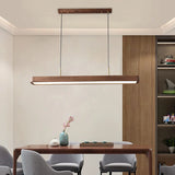 suspension moderne à led en bois avec télécommande pour table et bar