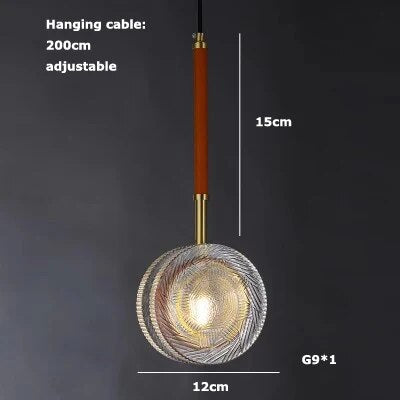 suspension luminaire cuir led verre lustre