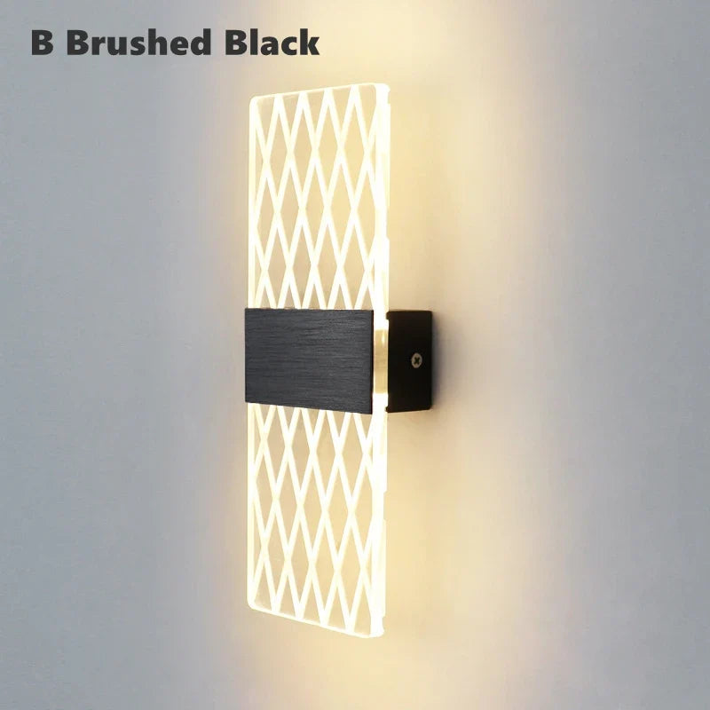 applique murale led nordique en acrylique doré brossé décoration intérieure