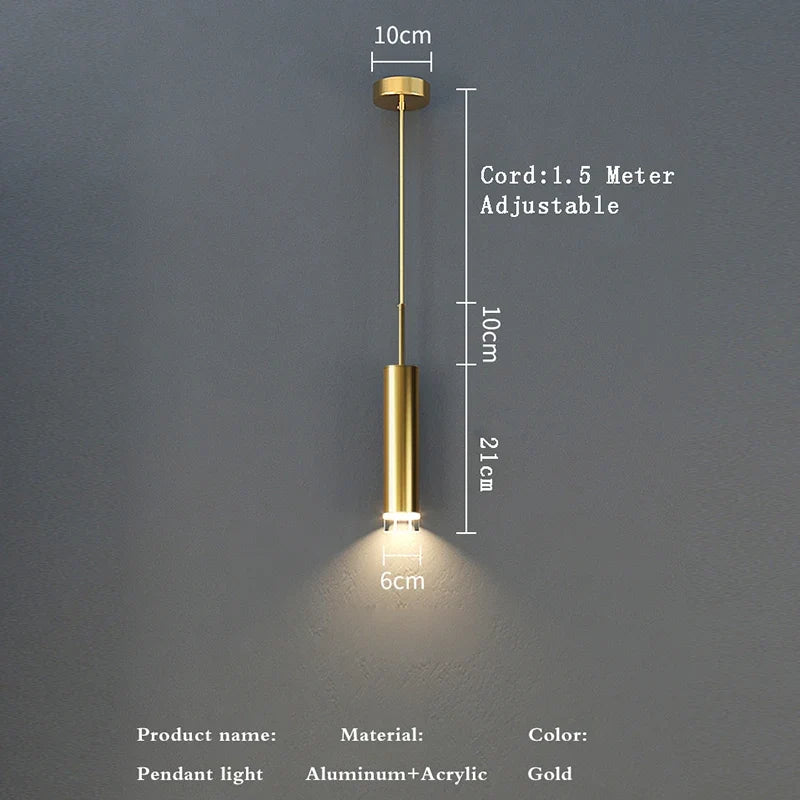 Fumi Modern Adjustable LED Pendant Light, Elegant Ceiling Hanging LED Light Fixture for Kitchen Island Living Room Bedroom