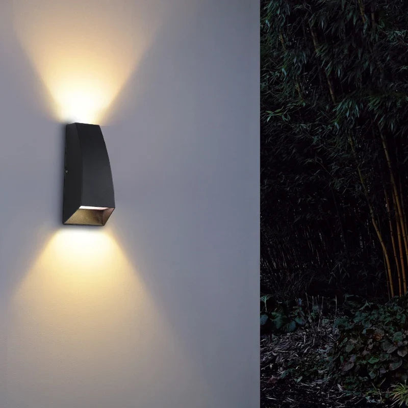 Applique murale extérieures LED étanche haut et bas applique murale AC90-260V 2*3W COB ampoule en aluminium cour jardin porche couloir lumières