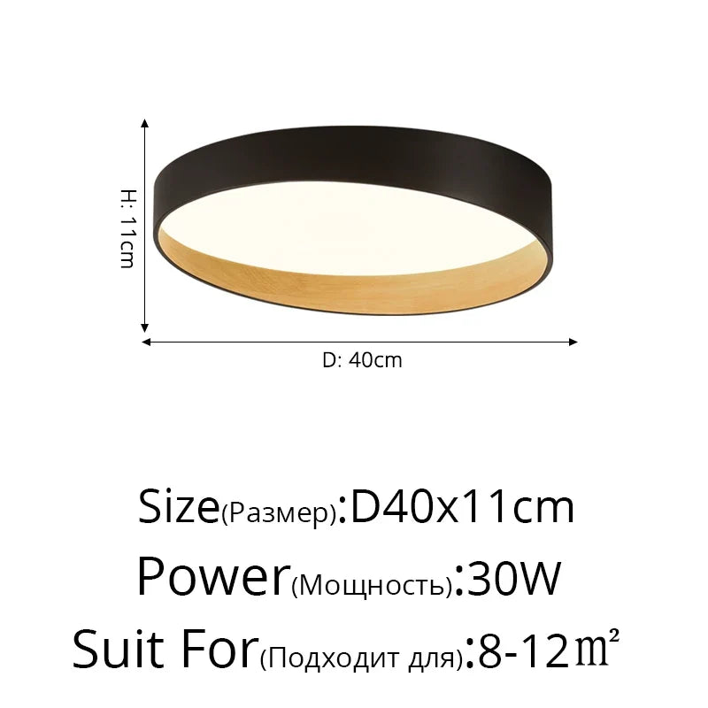 plafonniers minimalistes modernes grain de bois créatifs