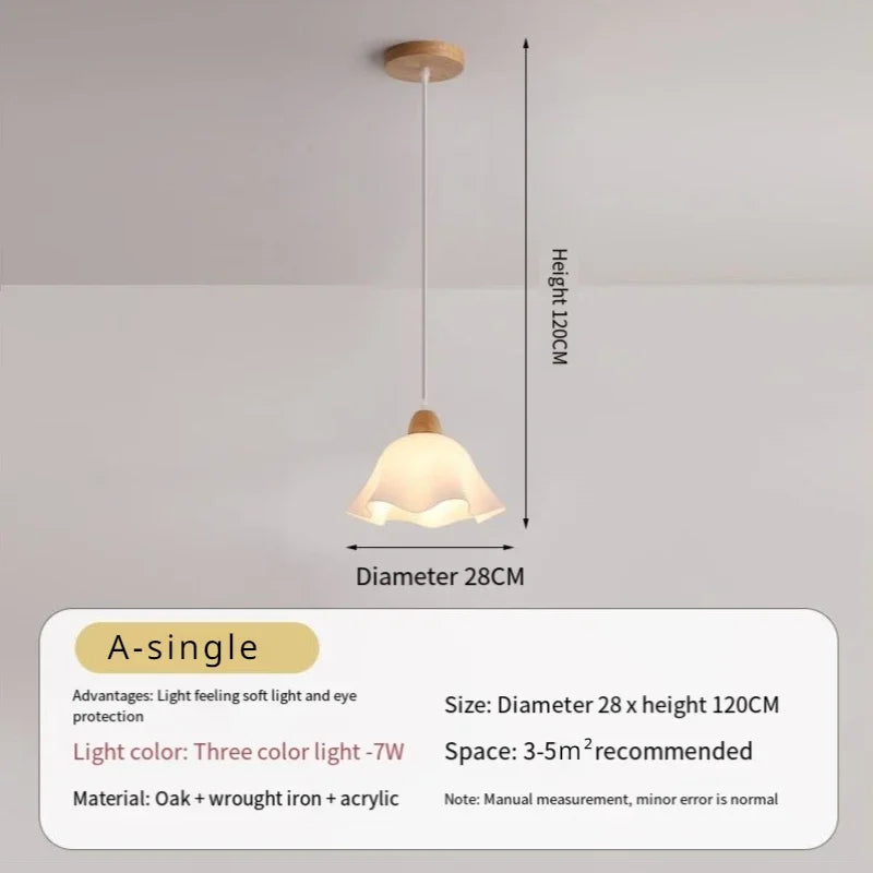 plafonnier led fleur style nordique rétro japonais décoratif 	 2023