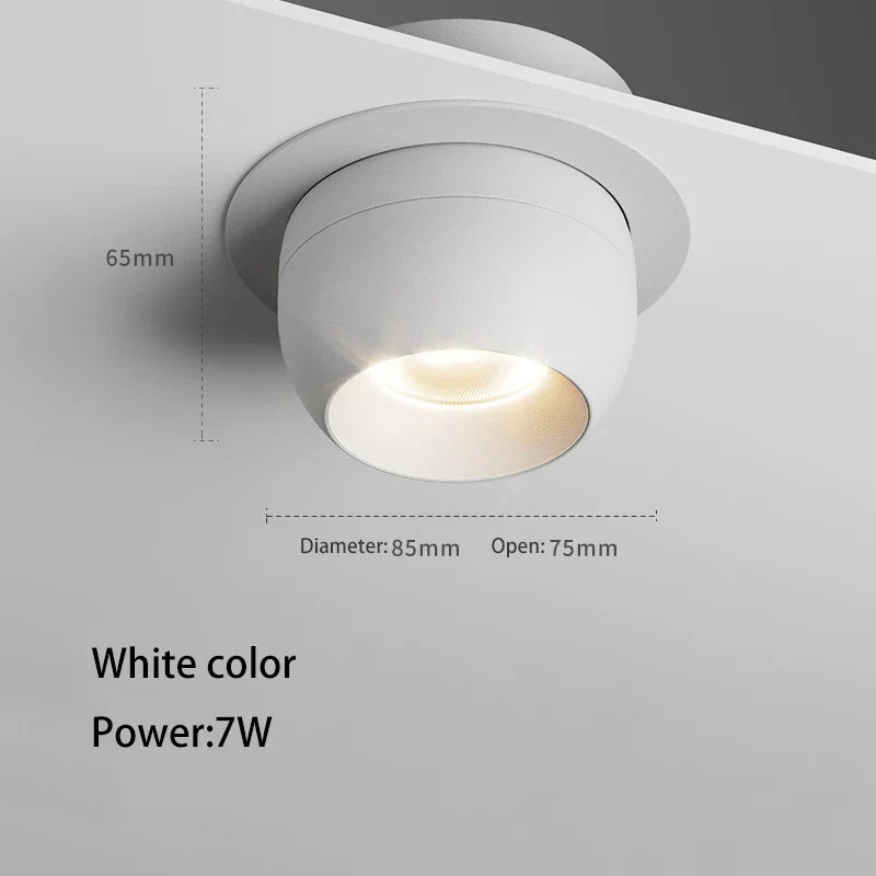 projecteur led encastrable avec angle réglable et rotation