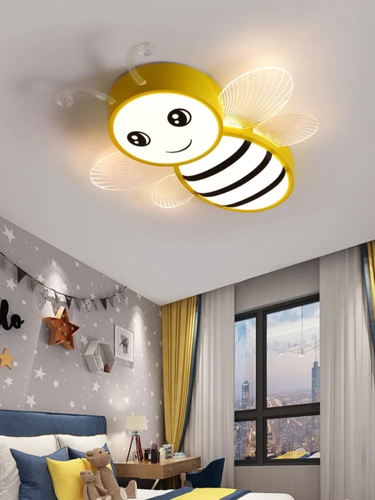 plafonnier led dessin animé petite abeille décoration maternelle moderne