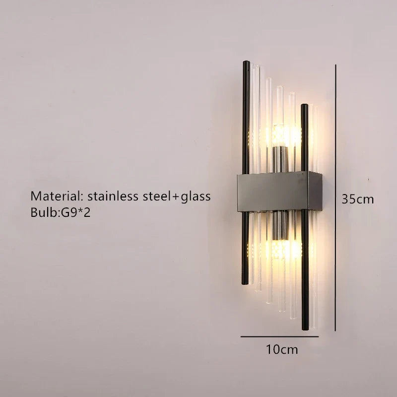 applique murale moderne en verre pour arrière-plan de télévision