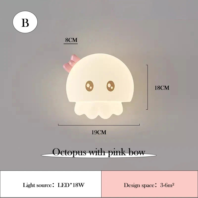 lampe de chevet poulpe mignon pour chambre enfant décoration créative