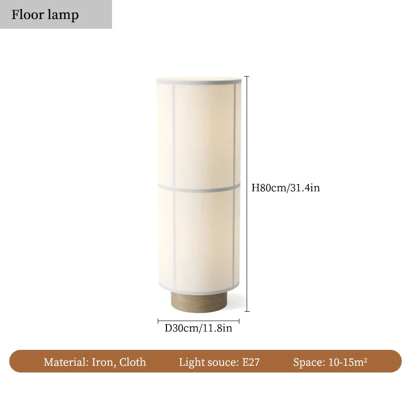 lustre à LED en tissu design wabi sabi pour décoration intérieure