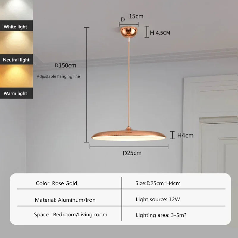 lampe led suspendue design nordique avec soucoupe volante