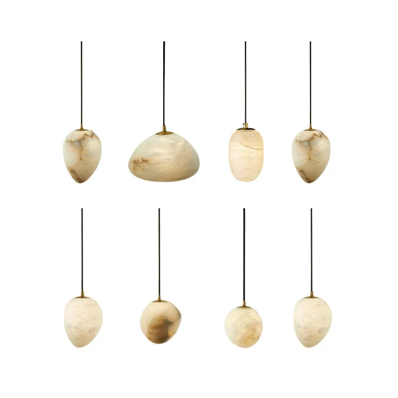 lustre suspendu led marbre géométrique intensité variable