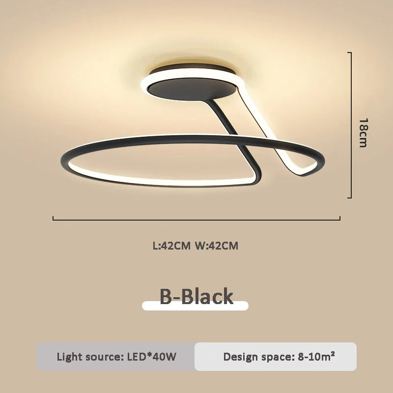 plafonnier moderne réglable avec télécommande pour décoration intérieure