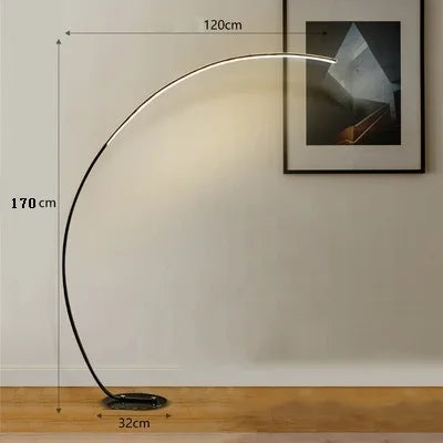 Nordique LED Coin Lumière Arc RVB Lampadaires Noir Blanc C APP À Distance Lampadaires Stand lumière pour Salle À Manger Salon Décor